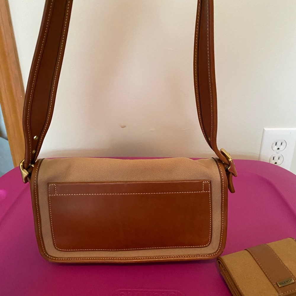 Coach tweed/leather bag - Picture 2 of 5